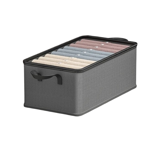 Washable & Foldable Wardrobe Organizer - Eco-Friendly Fabric Bin for Jeans & Clothes