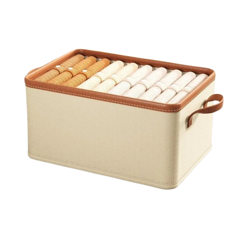 Washable & Foldable Wardrobe Organizer - Eco-Friendly Fabric Bin for Jeans & Clothes