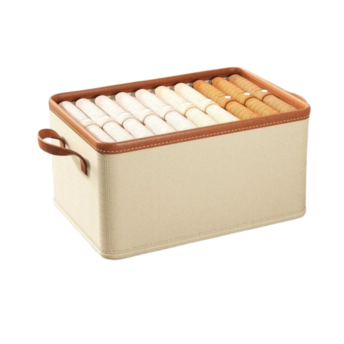 Washable & Foldable Wardrobe Organizer - Eco-Friendly Fabric Bin for Jeans & Clothes