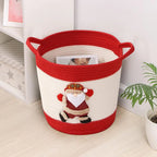 Jolly Santa Cotton Rope Christmas Storage Basket