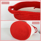 Jolly Santa Cotton Rope Christmas Storage Basket