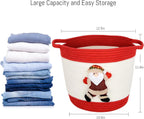 Jolly Santa Cotton Rope Christmas Storage Basket