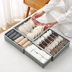 4-Piece Foldable Drawer Organizer Set for Underwear, Socks & Bras