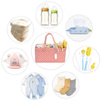 Adorable Polka Dot Fabric Storage Caddy - Nursery & Playroom Organizer