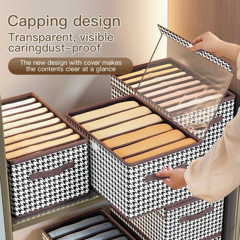 Multi-Grid Foldable Wardrobe Organizer