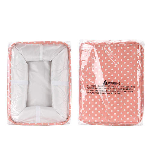 Adorable Polka Dot Fabric Storage Caddy - Nursery & Playroom Organizer